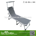 Alum Folding Chaise lounge , With Awning Big plastic Connected Par